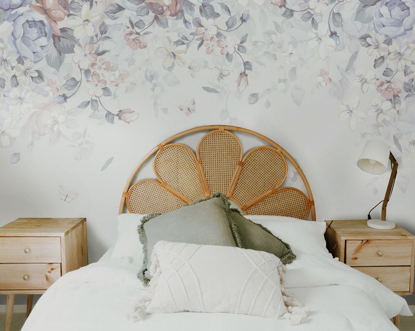 Vintage Floral Art Wallpaper Mural