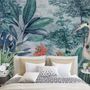Watercolor Painting Forest and Storks Wallpaper Mural