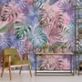 Colorful Tropical Leaf Wallpaper Mural