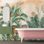 Tiger and Tropical Leaves Wallpaper Mural