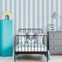 Sanfte Blau/Rosa Streifenlinien für Kinderzimmer Fototapete
