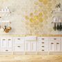 Geometric Yellow Honeycomb Wallpaper Mural