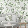 Papier peint motif feuilles palmier vert aquarelle