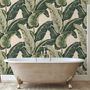 Retro Banana Leaves Pattern Wallpaper Mural