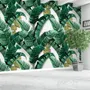 Watercolor Banana Leaf Pattern Wallpaper Mural