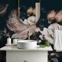 Dark Floral Peony Bouquet Wallpaper Mural