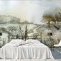 Watercolor Style Botanical Landscape Wallpaper Mural