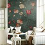 Papier peint petites fleurs coquelicot