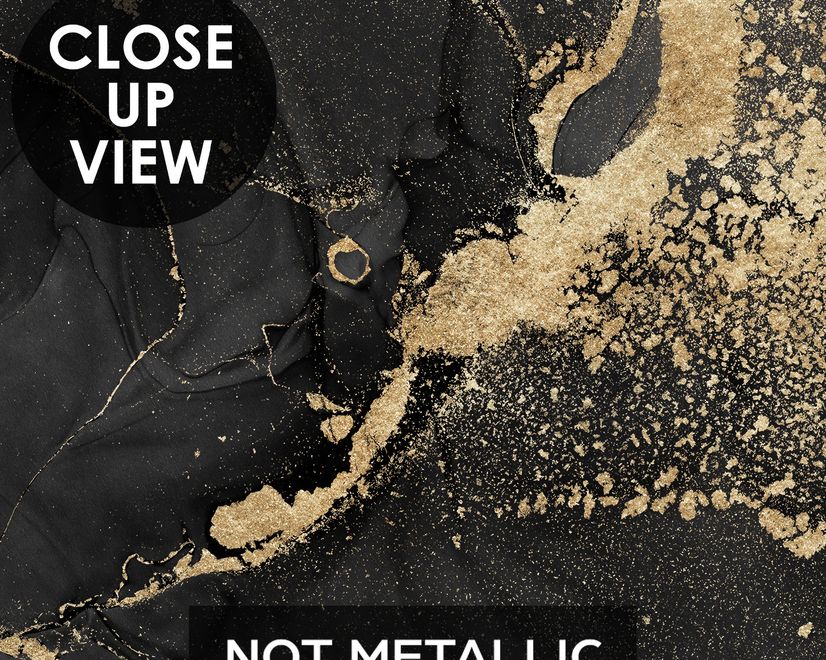 Dark Marble with Gold Faux  Wallpaper Mural