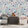 Watercolor Spring Floral Wallpaper Mural