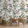 Botanical Flowers Floral with Birds Wallpaper Mural