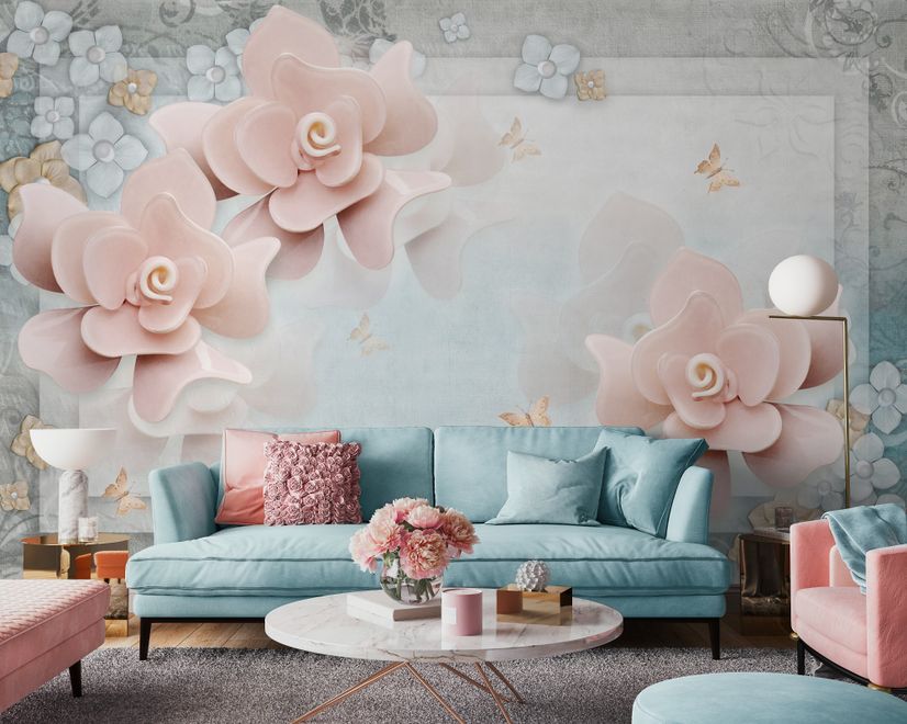 Elegant Rose Floral Wallpaper Mural