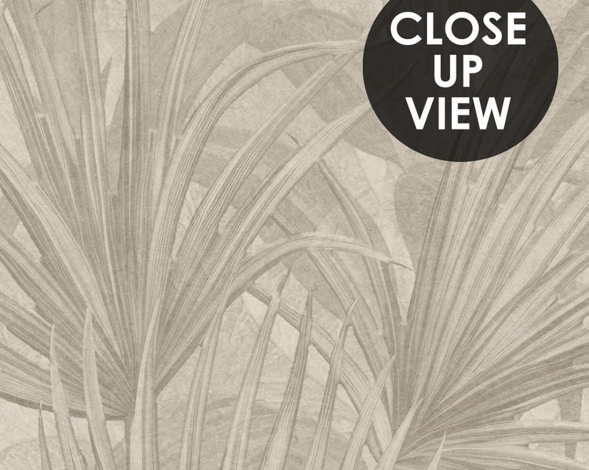 Monochrome Tropical Botanical Wallpaper Mural