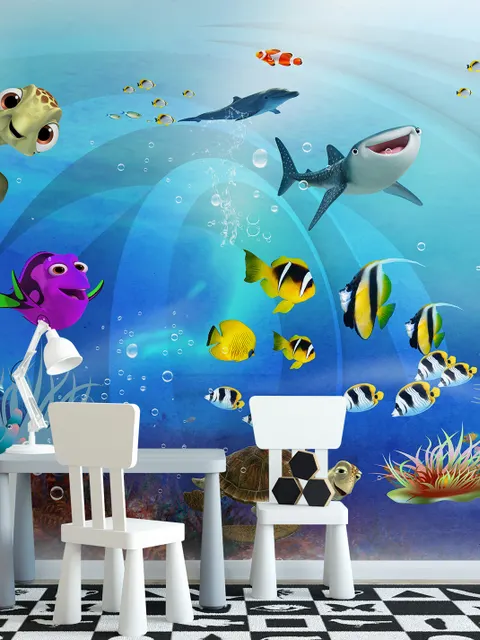 Cartoon Unterwasser-Fototapete