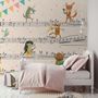 Papier peint animaux cartoon sur notes musique