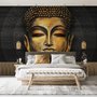 Gautama Buddha Fototapete mit dunklem Hintergrund