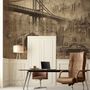 European Vintage City with Brooklyn Bridge Wallpaper Mural