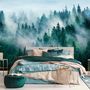 Foggy Pine Forest Wallpaper Mural