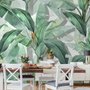 Papier peint panoramique  tropical en feuilles de bananier