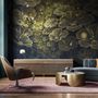 Dark Floral of Yellow Light Wallpaper Mural
