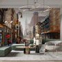 Ölgemälde Stil Straßenansicht von New York City Landschaft Fototapete