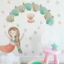 Kids Mermaid Girls with Pearl Oyster Wall Decal Sticker