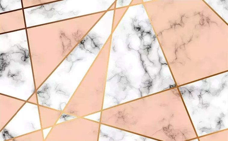 Gray Pink Marble Pattern Wallpaper Mural