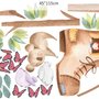 Stickers muraux maison chaussure woodland koala oiseaux enfants