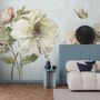Papier peint panoramique vintage avec pivoines