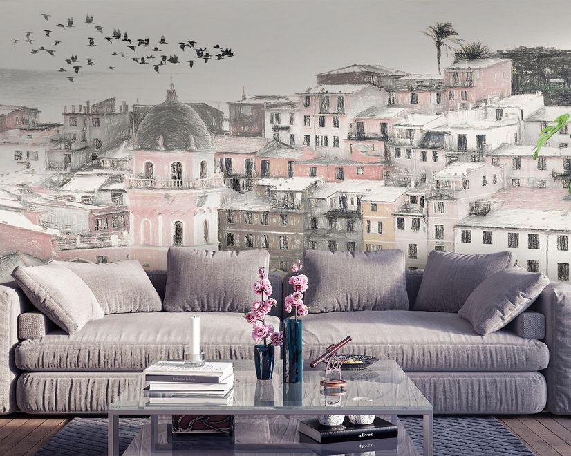 Charcoal City Wallpaper Mural