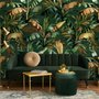 Papier peint feuilles palmier banane