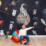Fototapete Astronaut und Tiere im Weltraum für Kinder