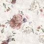 Papier peint floral à motif de pivoines douces