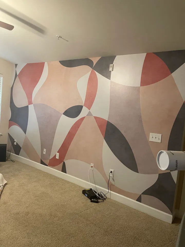 Boho Geometric Abstract Art Wallpaper Mural