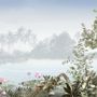 Vintage Wald mit Seelandschaft Fototapete