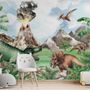 Kids Dinosaur with Trex Jurassic World Wallpaper Mural