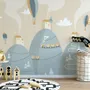 Soft Hot Air Balloon with Little Home Wallpaper Mural