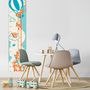 Kids Growth Chart With Hot Air Balloon Wall Decal Sticker