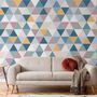Geometric Style Colorful Triangle Wallpaper Mural