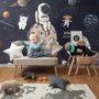 Fototapete Astronaut und Tiere im Weltraum für Kinder