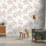 Watercolor Green Olive Leaves Pattern Wallpaper Mural