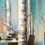 Papier peint panoramique branche d'arbre peinture à l'huile