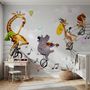 Cartoon Animal with Music Note Wallpaper Mural