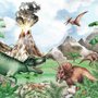 Papier peint dinosaure avec trex monde jurassique pour enfants