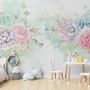 Watercolor Soft Floral Wallpaper Mural