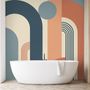 Geometric Arch with Shapes Wallpaper Mural