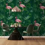 Pink Flamingo in the Tropical Forest Wallpaper Mural