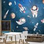 Kinder Aquarell Weltraum mit Planeten Fototapete