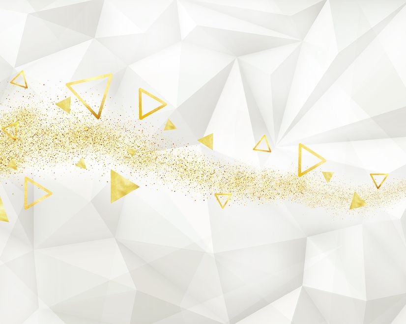 Geometric Yellow Trigon Pattern Wallpaper Mural