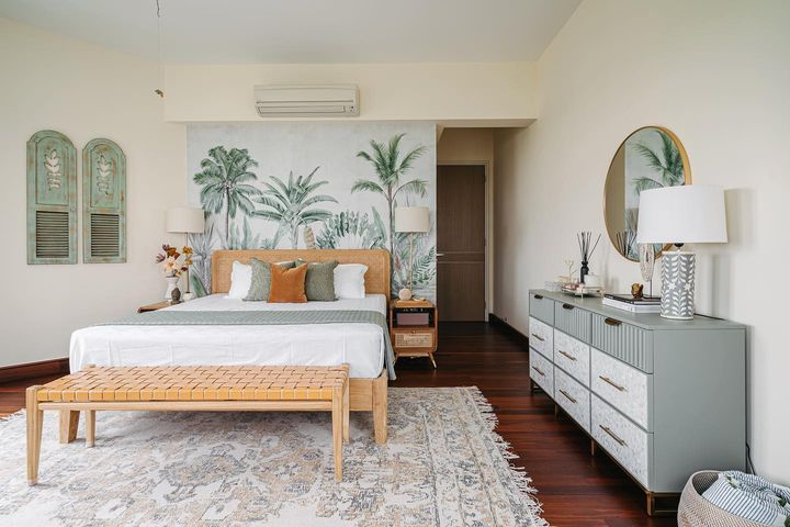 Watercolor Vintage Tropical Forest Wallpaper Mural